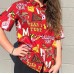 UMD Fan Pattern (Red) / Hawaiian Shirt