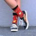UMD Fan Pattern (Red) / Crew Socks
