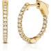 Amazon Essentials IGI Certified 0.5 Carat Genuine Lab Grown Diamond Hoops - 14k Solid Gold Inside Out Hoop Earrings for Women - Hoop Earrings for Women - Gold Earrings - Size 17mm